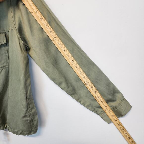 Rails Barn Military Field Chore Jacket Womens XXL Sage Drawstring Hem Tensel - Picture 9 of 12
